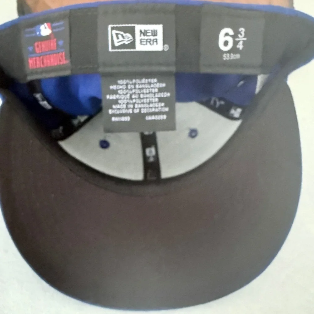New Era Chicago Cubs Hat Kids 6 3/4 59FIFTY Fitted Blue Baseball Cap MLB